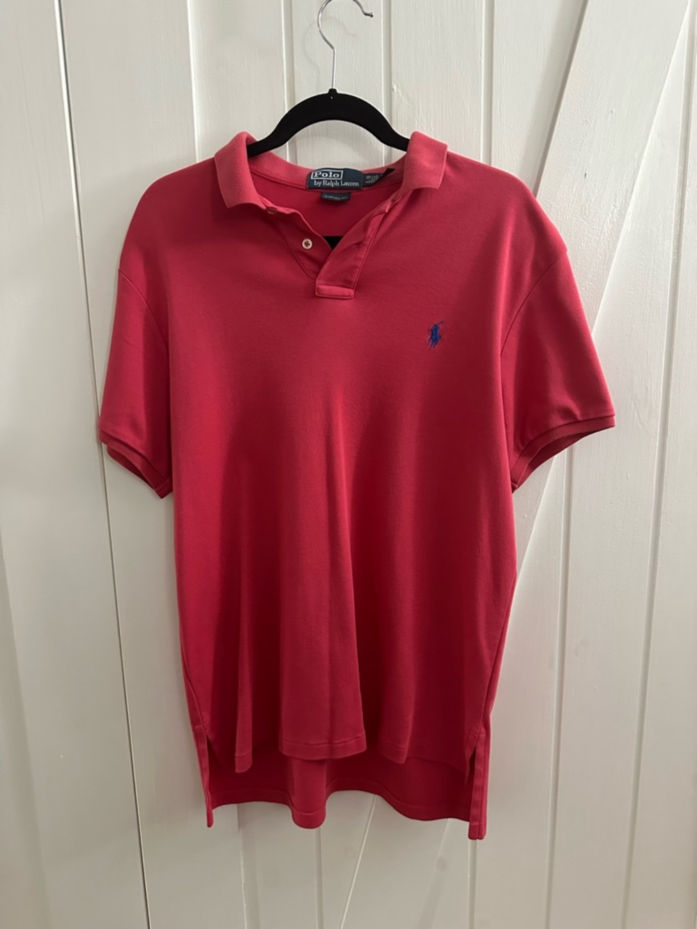 Polo by Ralph Lauren Red Custom Fit Polo Shirt - Size L